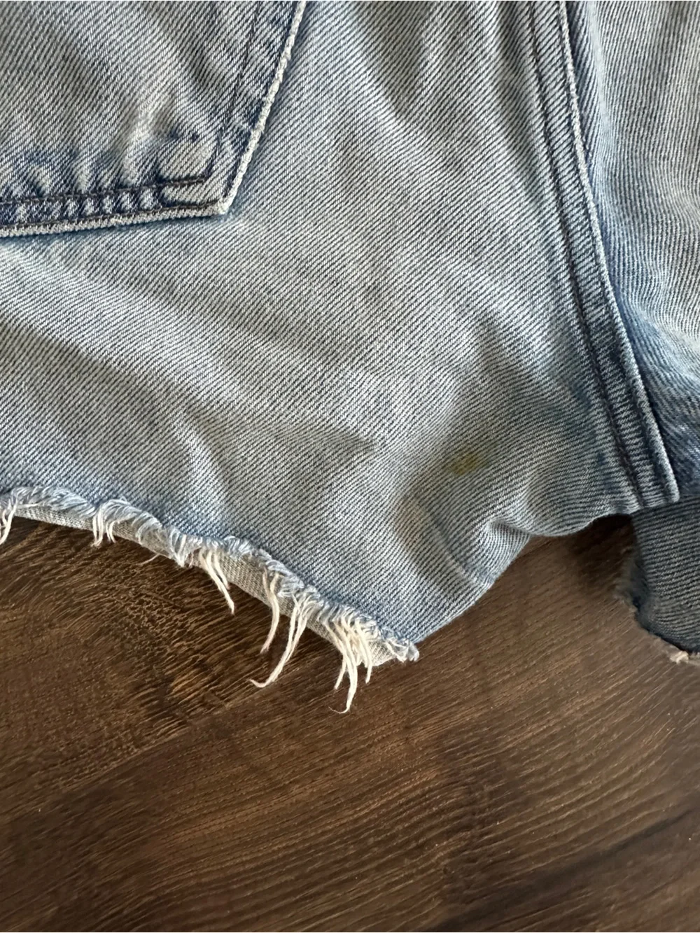 Agolde Parker Long Vintage Distressed High-Rise Denim Shorts